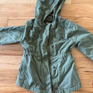 Old Navy Kids Olive Hooded Raincoat